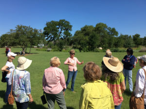 Carolyn Long leading a guided tour during National Wildflower Week
