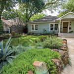 This home in Austin limited its lawn space in favor of native plants such as silver ponyfoot (Dichondra argentea) and Salvia sp. PHOTO and design Native Edge Landscape