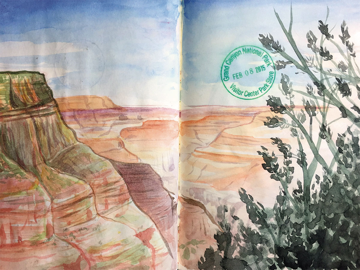 Grand Canyon Sketch ILLUSTRATION Joe Feliciano