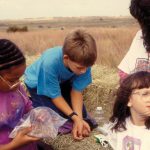 Children learning about nature at the Prairie Project (before the author’s time). PHOTOS courtesy of Native American Seed