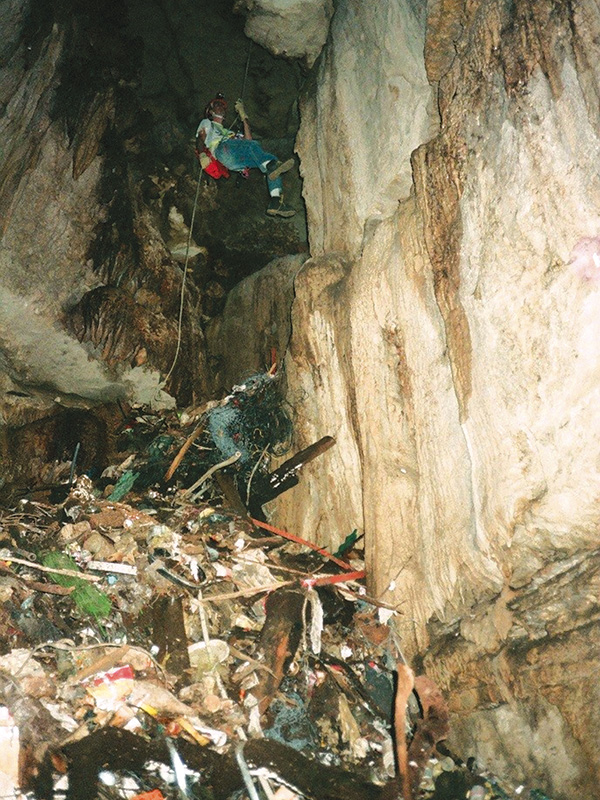 Caver Midnight Cave Trash